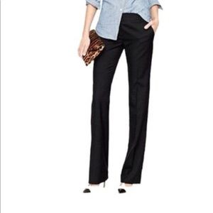 J. Crew Super 120s City Fit Black Wool Pants 8T